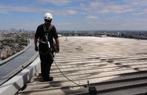 Roof edge Fabrications Fall Arrest Wire System