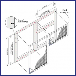 Magnetic Insect Screen Diagram