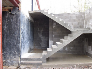 Concrete staircase formwork
