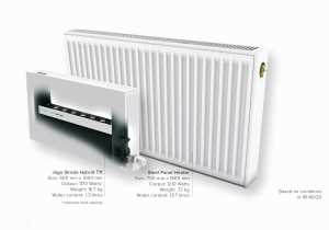 Jaga heat pump radiators are smaller than traditional steel panel radiators